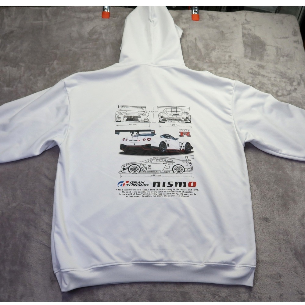 Nismo Nissan GT-R Gran Turismo Hoodie Men's 3XL GTR Racing‎ Hooded Sweatshirt